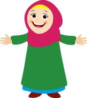 illustration de content musulman femme. vecteur