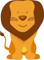dessin animé personnage de une lion. vecteur
