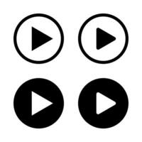 jouer icône vecteur. vidéo bouton symbole isolé sur blanc Contexte vecteur