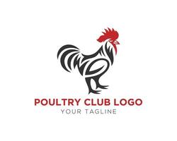 poulet, la volaille, coq logo conception vecteur illustration.