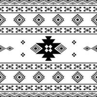 sans couture abstrait ethnique modèle conception pour impression en tissu et mode. tribal aztèque géométrique illustration. noir et blanc couleurs. vecteur