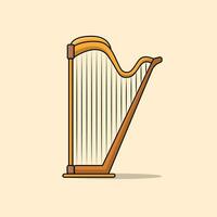 le illustration de harpe vecteur