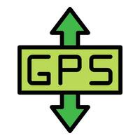 GPS bouge toi icône vecteur plat