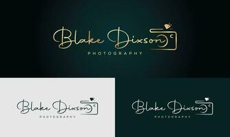 blake dixson la photographie logo modèle vecteur