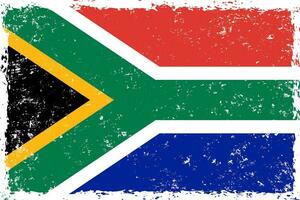 Sud Afrique drapeau dans grunge affligé style vecteur