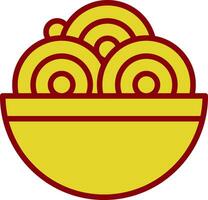 conception d'icône de vecteur de pâtes