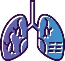 poumon maladies vecteur icône conception