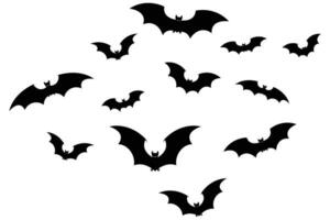 effrayant chauve souris Halloween, terrifiant chauves-souris fantôme vecteur