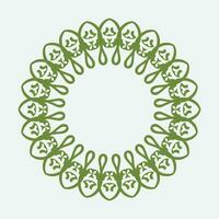 botanique cercle Cadre. feuilles et fleurs, mariage invitation et cartes, logo conception et affiches modèle. élégant minimal style floral vecteur isolé