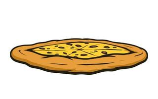 Pizza de de face vecteur illustration