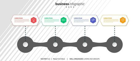 visualisation des données d'entreprise. chronologie infographie icônes conçues pour abstrait modèle jalon élément moderne diagramme processus technologie numérique marketing données présentation graphique vecteur