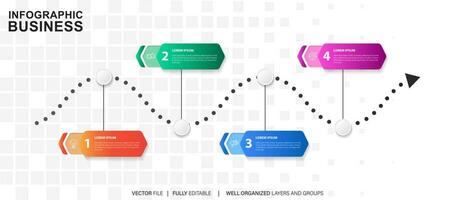 visualisation des données d'entreprise. chronologie infographie icônes conçues pour abstrait modèle jalon élément moderne diagramme processus technologie numérique marketing données présentation graphique vecteur