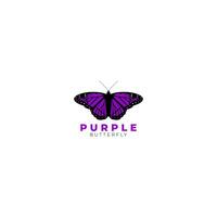 violet papillon logo conception vecteur