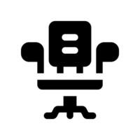 Bureau chaise glyphe icône. vecteur icône pour votre site Internet, mobile, présentation, et logo conception.