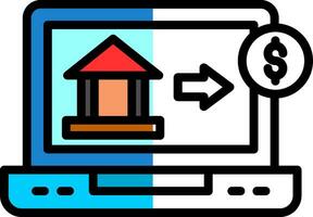 en ligne bancaire vecteur icône conception