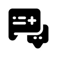 bavarder glyphe icône. vecteur icône pour votre site Internet, mobile, présentation, et logo conception.