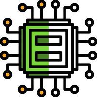 conception d'icône de vecteur de processeur