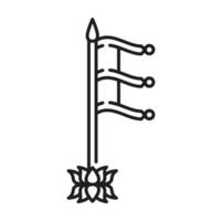 bouddhisme religion symbole, dhwaja stambha drapeau vecteur