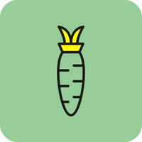 conception d'icône de vecteur de carotte