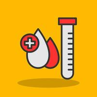 conception d'icône de vecteur de test sanguin