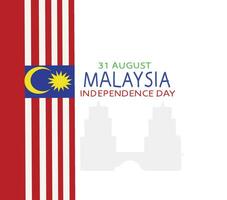 Malaisie indépendance journée 31 août. vecteur