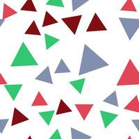 géométrique sans couture modèle de vert, rouge, gris, foncé marron Triangles pour textile, papier et autre surfaces vecteur