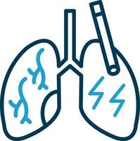 conception d'icône de vecteur de poumons