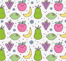 motif mignon de fruits vecteur