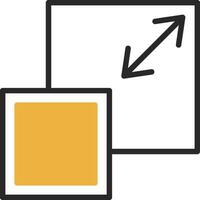 redimensionner la conception de l'icône vectorielle vecteur