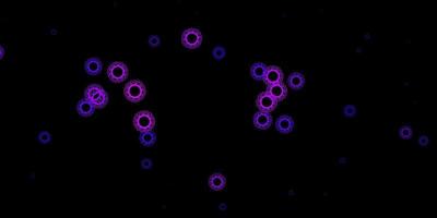 modèle vectoriel violet foncé avec des signes de grippe.