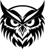 hibou - minimaliste et plat logo - vecteur illustration