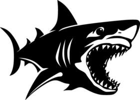 requin - minimaliste et plat logo - vecteur illustration