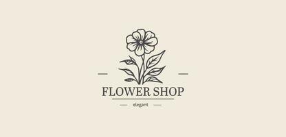 vecteur logotype pour fleur boutique, luxe beauté salon, mode, soins de la peau, cosmétique.