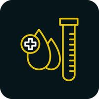 conception d'icône de vecteur de test sanguin
