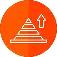conception d'icône vectorielle graphique pyramide vecteur