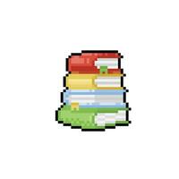 livres tuile dans pixel art style vecteur