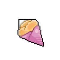 crêpe gâteau dans pixel art style vecteur