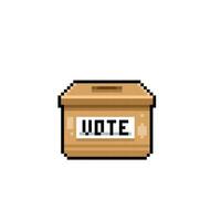 vote papier carton boîte dans pixel art style vecteur