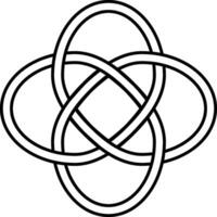 celtique nœud symbole éternité interconnexion des choses la chance infini l'amour tatouage vecteur