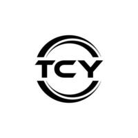 tcy logo conception, inspiration pour une unique identité. moderne élégance et Créatif conception. filigrane votre Succès avec le frappant cette logo. vecteur