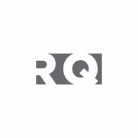 monogramme du logo rq avec modèle de conception de style d'espace négatif vecteur