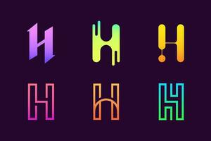 lettre h Capitale coloré logo vecteur