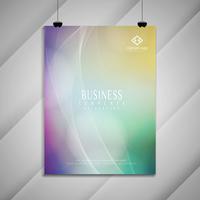 Abstrait coloré design de brochure d&#39;affaires ondulées vecteur