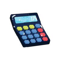 calculatrice griffonnage vecteur coloré autocollant. eps dix fichier