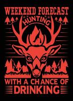 conception de t-shirt de chasse vecteur