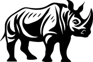 rhinocéros, minimaliste et Facile silhouette - vecteur illustration