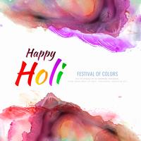 Abstract Happy Holi illustration de fond fête colorée festival vecteur