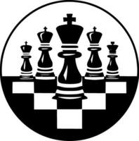 échecs, noir et blanc vecteur illustration