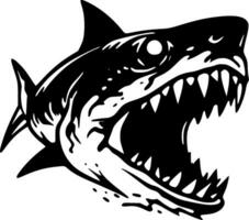 requin - minimaliste et plat logo - vecteur illustration