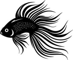 poisson, minimaliste et Facile silhouette - vecteur illustration